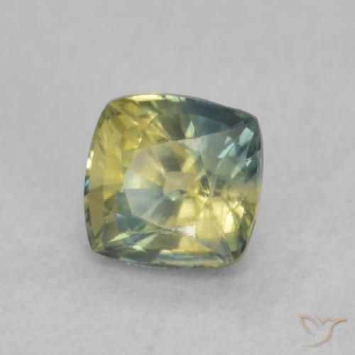 Saphir Multicolore naturelle Coussin, 0.64 ct, VS