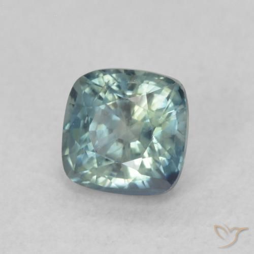 Saphir Sarcelle naturelle Coussin, 0.67 ct, VS