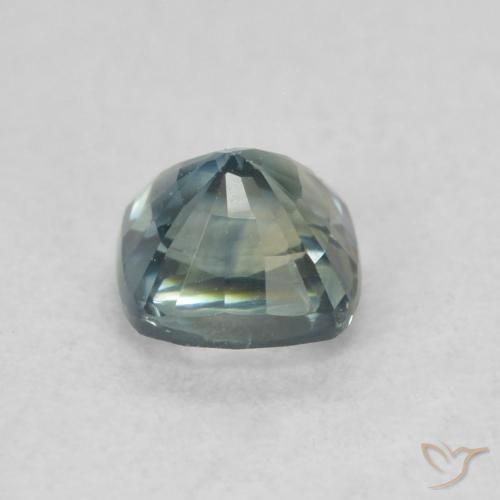 Saphir Sarcelle naturelle Coussin, 0.67 ct, VS