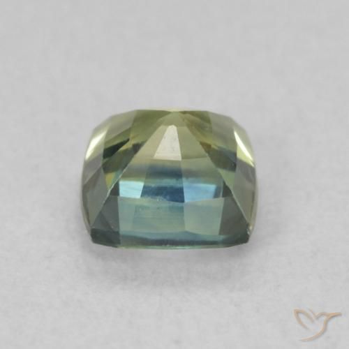 Saphir Multicolore naturelle Coussin, 0.76 ct, VS