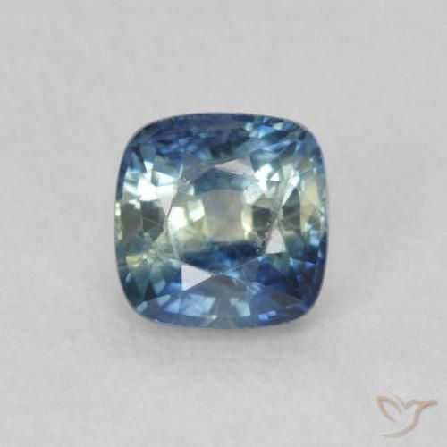 0.81ct Naturel Multicolore Saphir, Coussin, VS