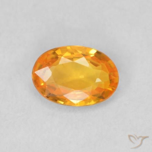 0.53ct Naturel Orange vif Saphir, ovale, VS