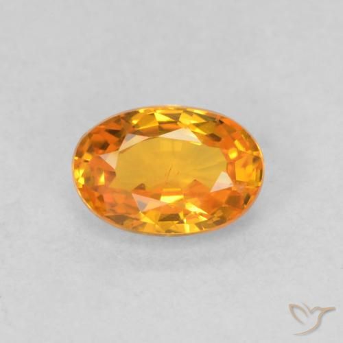 0.61ct Naturel Orange vif Saphir, ovale, VS