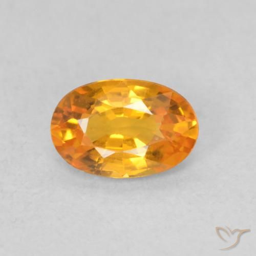 0.55ct Naturel Orange vif Saphir, ovale, VS