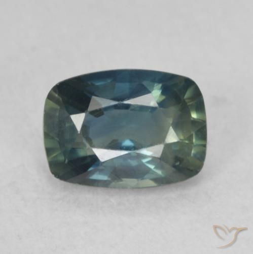 0.80ct Naturel Sarcelle Saphir, Coussin, VVS-VS