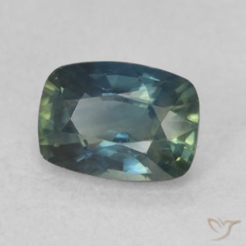 Saphir Sarcelle naturelle Coussin, 0.80 ct, VVS-VS