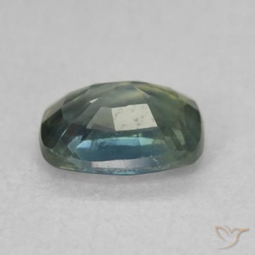 Saphir Sarcelle naturelle Coussin, 0.80 ct, VVS-VS