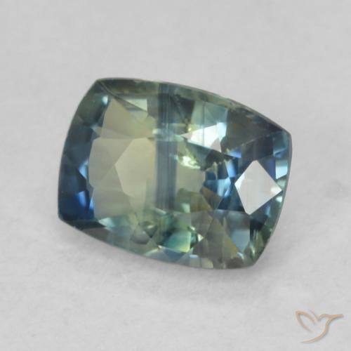 Saphir Multicolore naturelle Coussin, 0.88 ct, VVS-VS