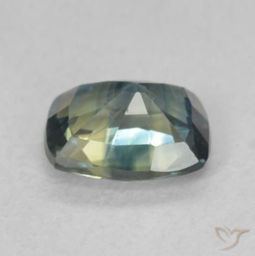 Saphir Multicolore naturelle Coussin, 0.88 ct, VVS-VS