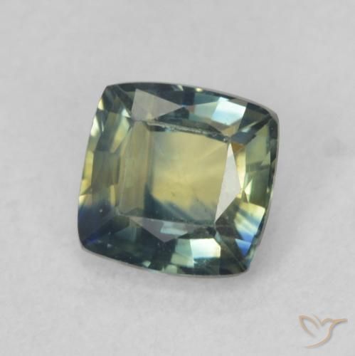 Saphir Multicolore naturelle Coussin, 0.78 ct, VVS-VS