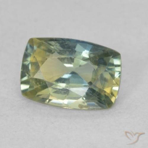 Saphir Multicolore naturelle Coussin, 0.88 ct, VVS-VS