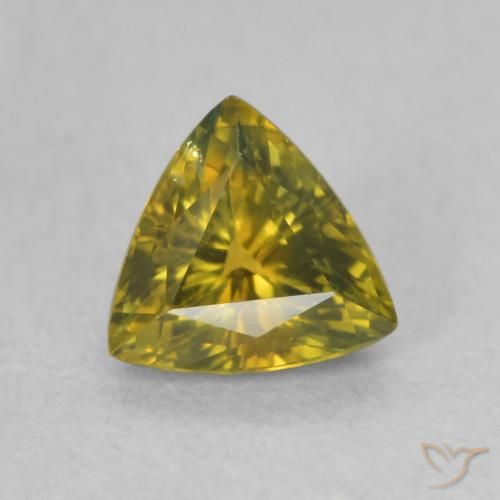 0.72ct Naturel Forêt verte Saphir, Trillion, VVS-VS
