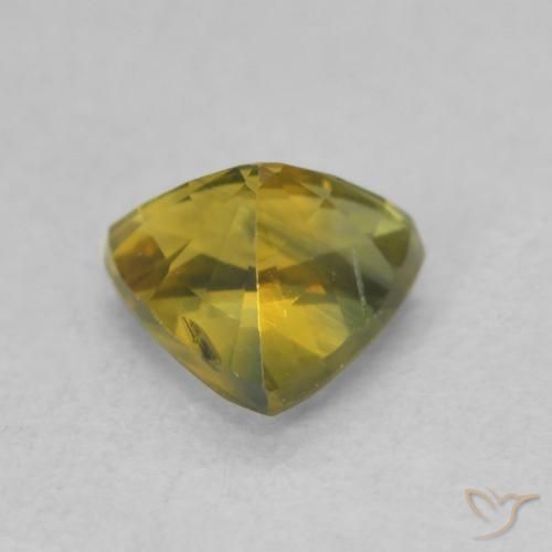 Saphir Forêt verte naturelle Trillion, 0.72 ct, VVS-VS