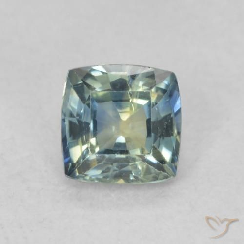 0.66ct Naturel Multicolore Saphir, Coussin, VS-SI