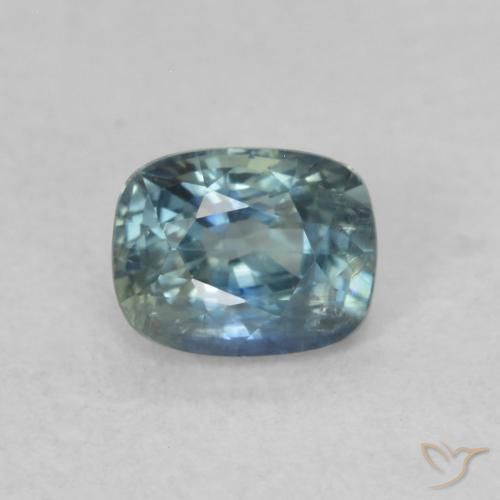 0.59ct Naturel Sarcelle Saphir, Coussin, VS-SI