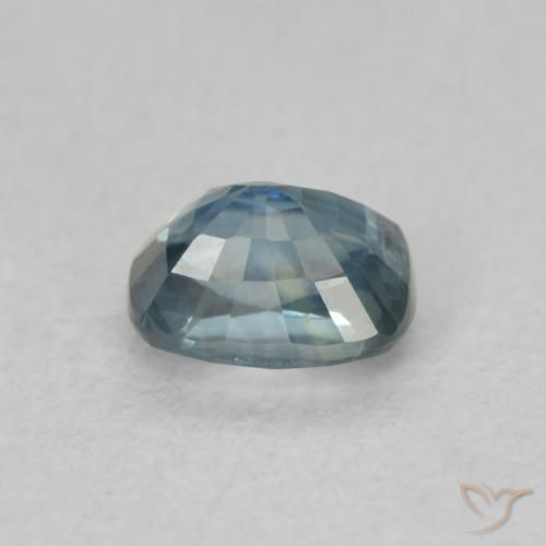 Saphir Sarcelle naturelle Coussin, 0.59 ct, VS-SI