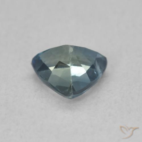Saphir Vert bleuâtre naturelle Trillion, 0.56 ct, VS