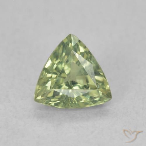 0.55ct Naturel Vert chaud Saphir, Trillion, VS