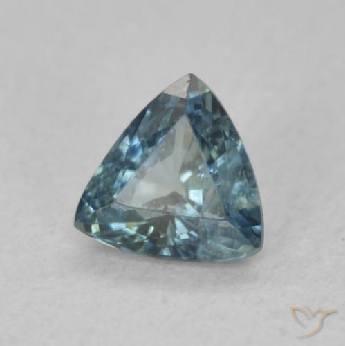 Saphir Sarcelle naturelle Trillion, 0.58 ct, VS