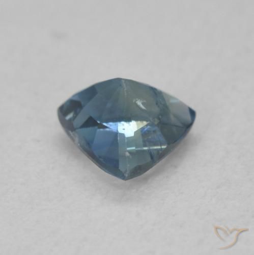 Saphir Sarcelle naturelle Trillion, 0.58 ct, VS
