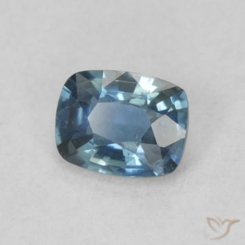Saphir Bleu marine profond naturelle Coussin, 0.52 ct, VS