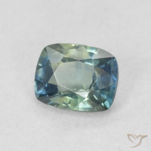 Saphir Multicolore naturelle Coussin, 0.58 ct, VS