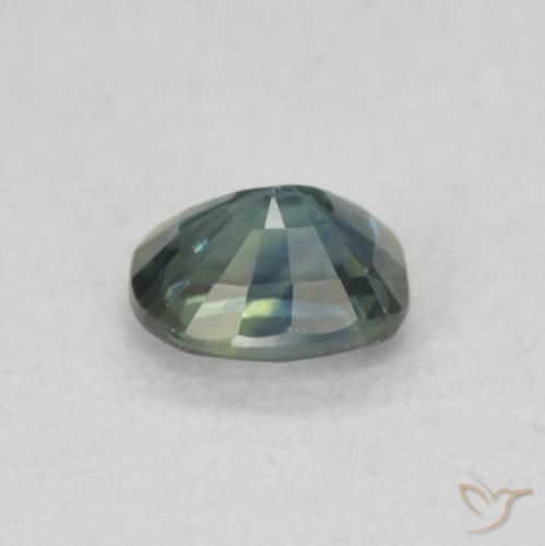 Saphir Sarcelle naturelle Coussin, 0.49 ct, VS