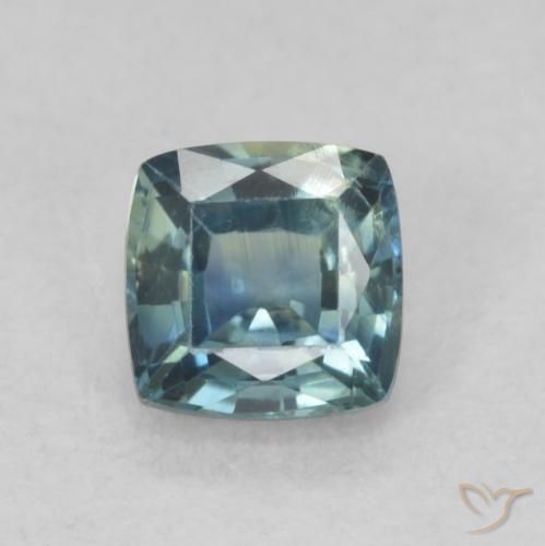 0.76ct Naturel Sarcelle Saphir, Coussin, VS