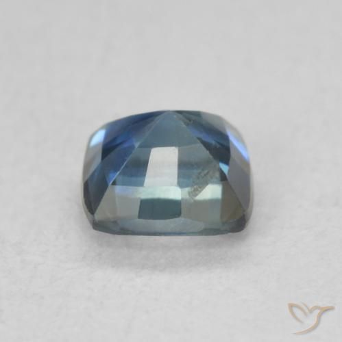 Saphir Sarcelle naturelle Coussin, 0.76 ct, VS