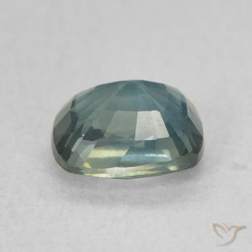Saphir Sarcelle naturelle Coussin, 0.84 ct, VS