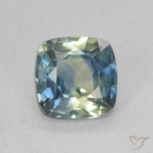 Saphir bleu de 0,82 carats, Coussin Saphir en vrac de Madagascar, Gemme naturelle, 5,2 x 5,2 mm, Photo A