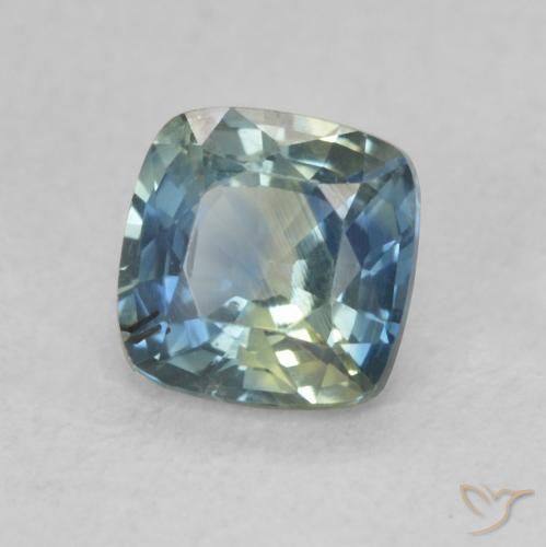 Saphir Multicolore naturelle Coussin, 0.82 ct, VS