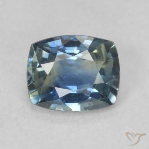 0.85ct Naturel Sarcelle Saphir, Coussin, VS