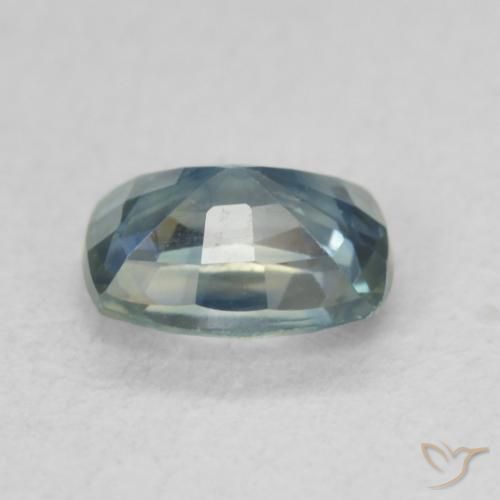 Saphir Sarcelle naturelle Coussin, 0.85 ct, VS
