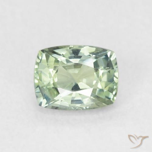 0.64ct Naturel Vert sauge léger Saphir, Coussin, VS