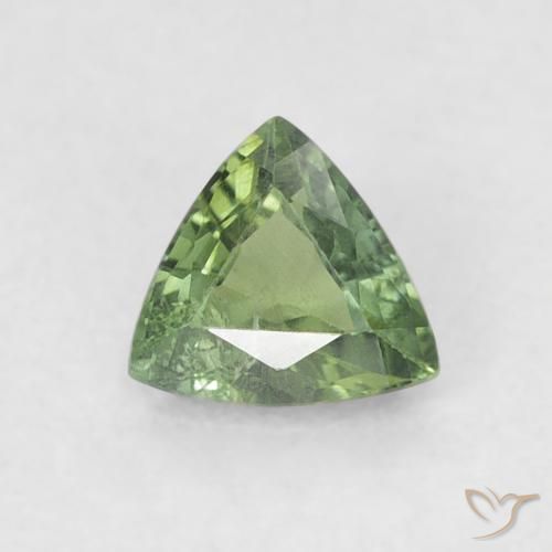0.38ct Naturel Vert moyen Saphir, Trillion, VS