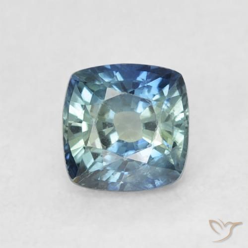 0.80ct Naturel Sarcelle Saphir, Coussin, VS
