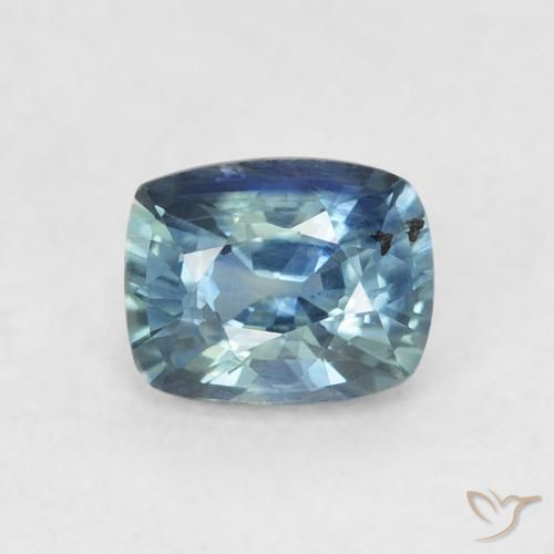 0.74ct Naturel Bleu foncé Saphir, Coussin, VS