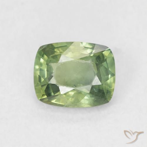 0.67ct Naturel Forêt verte Saphir, Coussin, VS