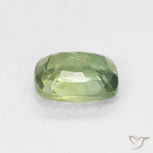Saphir Forêt verte naturelle Coussin, 0.67 ct, VS