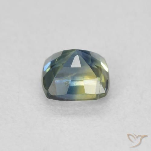 Saphir Teal Blue naturelle Coussin, 0.54 ct, VS