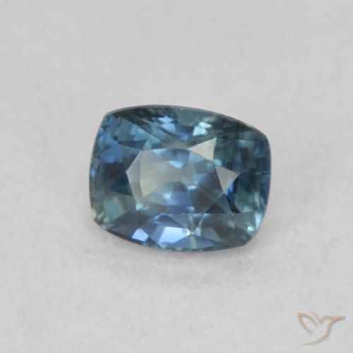 Saphir Sarcelle naturelle Coussin, 0.57 ct, VVS-VS