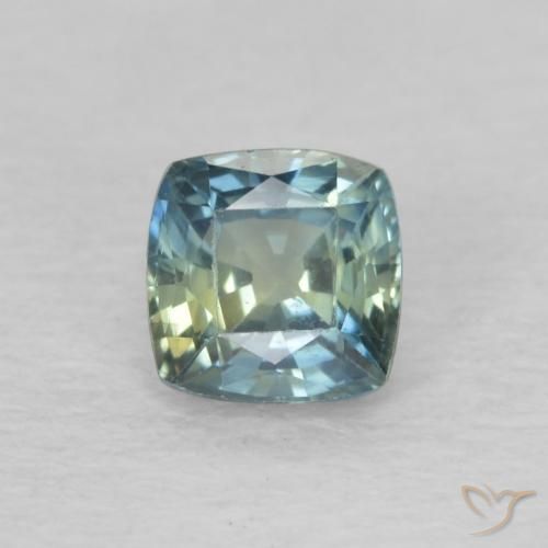 0.63ct Naturel Multicolore Saphir, Coussin, VVS-VS