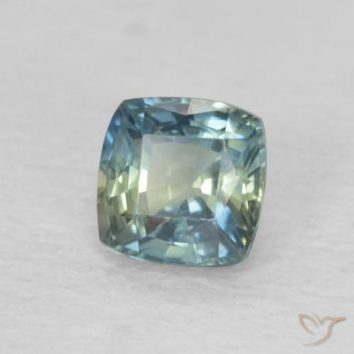 Saphir Multicolore naturelle Coussin, 0.63 ct, VVS-VS