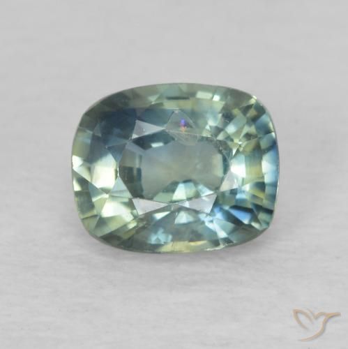 0.76ct Naturel Multicolore Saphir, Coussin, VS-SI