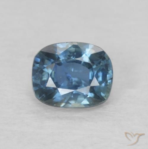0.60ct Naturel Bleu marine profond Saphir, Coussin, VS-SI