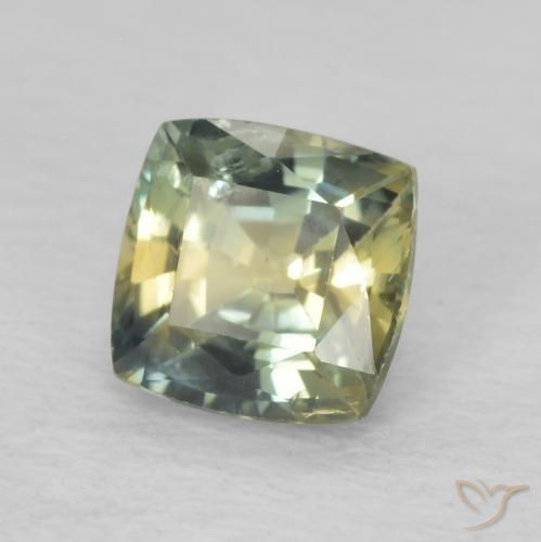 Saphir Multicolore naturelle Coussin, 0.91 ct, VS-SI