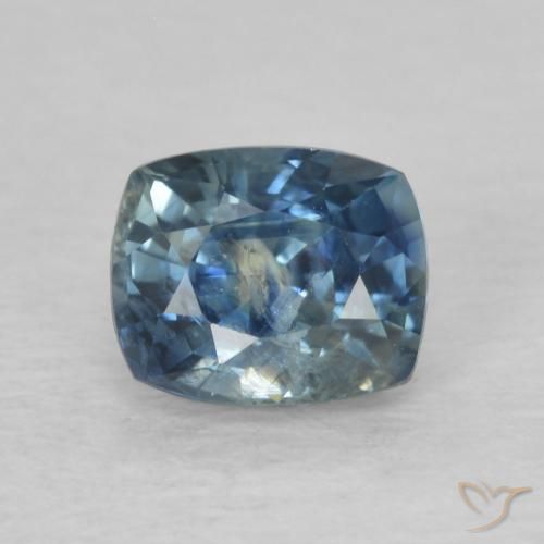 0.86ct Naturel Bleu Saphir, Coussin, VS-SI