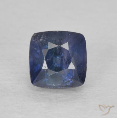 0.84ct Naturel Bleu minuit Saphir, Coussin, VS-SI