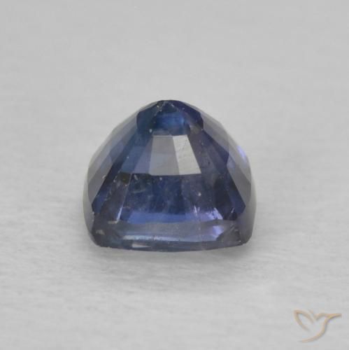 Saphir Bleu minuit naturelle Coussin, 0.84 ct, VS-SI